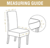 Dining Chair Covers Velvet Stretch Chair Covers for Dining Room Set of 6 Parson Chair Slipcovers Chair Protectors Covers, Soft Thick Solid Velvet Fabric Washable, Ivory - Front View