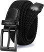 Braided Stretch Belt for Men, Elastic Woven Belt, casual Fabric Golf Belt, 1 3/8" for golf pants jeans