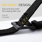 Braided Stretch Belt for Men, Elastic Woven Belt, casual Fabric Golf Belt, 1 3/8" for golf pants jeans