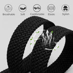 Braided Stretch Belt for Men, Elastic Woven Belt, casual Fabric Golf Belt, 1 3/8" for golf pants jeans