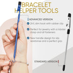 Bracelet Helper Tool with Hook - Fastener Helper Tool for Bracelet, Necklace, Jewelry, Watch - Blue, Gold, Bundle