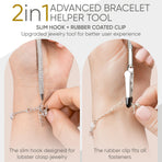 Bracelet Helper Tool with Hook - Fastener Helper Tool for Bracelet, Necklace, Jewelry, Watch - Silver, Gold, Emerald, Bundle