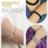Bracelet Helper Tool with Hook - Fastener Helper Tool for Bracelet, Necklace, Jewelry, Watch - Silver, Rose, Gold, Teal, Bundle - Close-Up Angle