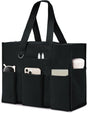 Large Tote Bag for Women Waterproof with 12 Pockets Top Zipper Closure Utility Teacher Nurse Bags for Work School