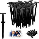 Nylon Universal Cable Tie Buckle,Zipper Clips Cable Tie Buckle Zip Tie,Self-Locking Nylon Zip Ties Holder,Multipurpose Plastic Cable Ties Buckles Tool for Car Daily Repair (50PCS)