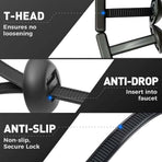Nylon Universal Cable Tie Buckle,Zipper Clips Cable Tie Buckle Zip Tie,Self-Locking Nylon Zip Ties Holder,Multipurpose Plastic Cable Ties Buckles Tool for Car Daily Repair (50PCS)