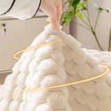 Super Soft Plush Non-Slip Sofa Cushion Covers, Thick Rabbit Plush Sofa Cushion Super Soft Faux Fur Throw Pillow Cover, Fluffy Couch Cushion Covers (Dark Grey, Sofa Cushion 110 * 110cm) - Top-Down View