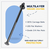 3/8" x 12" (25 Pack) Black Carriage Bolt Kit, Grade 307A, Ceramic Coated for Exterior Use, 2X Rust Resistance of Galvanized by Makers Bolt