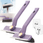 Multi-Function Rotating Crevice Cleaning Brush, 360° Rotating No Dead Corners Crevice Gap Brush Hard Bristle Crevice Gap Cleaning Brush, Household Cleaning Tool for Kitchen Bathroom (2, Purple)