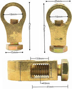 Pure Copper Battery Connection Clip, Car Battery Terminal Connectors Kit, Negative and Positive Car Battery Cable Terminal Clamps Connectors for Car Van Carts (4)