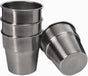 Camping Cups - Stainless Steel, 4 Pack, Unbreakable Metal Cups for Drinking, Stackable for Easy Storage - Durable Outdoor Drinkware for Camping, Hiking, and Traveling