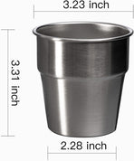 Camping Cups - Stainless Steel, 4 Pack, Unbreakable Metal Cups for Drinking, Stackable for Easy Storage - Durable Outdoor Drinkware for Camping, Hiking, and Traveling