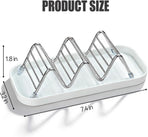Shower Soap Shampoo Bar Holder, Stainless Steel Self Draining Bathroom Soap Dish Holder with Water Tray, Shower Caddy for Shampoo Bars, Conditioner Bars & Soap (7.4"×3.2")