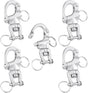 316 Stainless Steel Swivel Snap Shackle Clevis Quick Heavy Duty Release Spring Hook Marine Grade Sailing Halyard Shackle for Boat Rigging Industrial Lifting Climbing