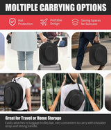 Hat Box for Travel - Crush Proof Cowboy Hat Holder Storage, Hard Travel Hat Carrier Case for Cowboy, Panama & Tweed Hats - Carrying Handle, Luggage Straps & Shoulder - Large