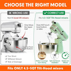 K45DH Dough Hook for KitchenAid 4.5–5 Quart Tilt-Head Stand Mixers, Coated C-Shaped Bread Hook Attachment, Replacement for K45 K45SS KSM90 KSM150, Kneads Pizza & Yeast Dough