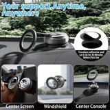 Car Phone Holder for Magsafe, 360° Adjustable Foldable Car Mount [108LBS Strongest Suction & 2800gf Magnetic] Portable for Car/Gym/Mirror Mount/Daily Stand for iPhone and All Smartphones, Black - Front View