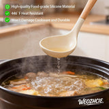 Silicone Cooking Utensil Set,12 PCS Cooking Cookware Kitchen Utensils Set for Cooking, Nonstick 446°F Heat-Resistant Cookware Kitchen Tools of Spoon,Brush,Whisk,Spatula,Turner Tongs (Khaki) - Top-Down View