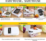 18-in-1 Vegetable Chopper Mandoline Slicer for Kitchen, Food Chopper with Container, Veggie Cutter, Onion Mincer Tomato Dicer, Fruit Slicer Spiralizer, Cheese Grater, Kitchen Gadgets House Essentials - Rear View