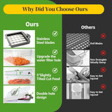 18-in-1 Vegetable Chopper Mandoline Slicer for Kitchen, Food Chopper with Container, Veggie Cutter, Onion Mincer Tomato Dicer, Fruit Slicer Spiralizer, Cheese Grater, Kitchen Gadgets House Essentials - Low Angle