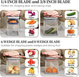 4-In-1 French Fry Cutter for Potatoes, Apple Slicer, Chopper Vegetable Cutter - Dicer Chopper for Carrots, Cucumbers, Onion, Tomato (Gray 4-in-1 French Fry Cutter) - Top-Down View