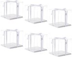 10 inch Clear cake Box, Large Transparent cake Box,tall cake boxes with Ribbon,10x10x9inch - Suitable for packing 8" or 10" cakes,Clear Gift Display Box for Carry Tall Layer Gift-6Pcs-White