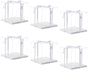 10 inch Clear cake Box, Large Transparent cake Box,tall cake boxes with Ribbon,10x10x9inch - Suitable for packing 8" or 10" cakes,Clear Gift Display Box for Carry Tall Layer Gift-6Pcs-White
