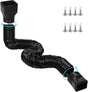 11.5ft Long Gutter Downspout Extensions Flexible, 4" Diameter Drain Downspout Extender, Down Spout Drain Extender for Rainwater Drainage, Extendable from 2.6ft to 11.5ft(Black)