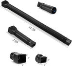 11.5ft Long Gutter Downspout Extensions Flexible, 4" Diameter Drain Downspout Extender, Down Spout Drain Extender for Rainwater Drainage, Extendable from 2.6ft to 11.5ft(Black)