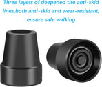 4Pcs Cane Tips 3/4 Inch Heavy Duty Rubber Cane Tips, Anti Slip Replacement Rubber Tips for Canes, Walking Sticks