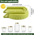 Sprouting Kit for Wide Mouth Mason Jars, 2-Pack BPA-Free One-Piece Sprouting Lids with Built-In Stand, Seed Germination Jar Sprouter Lid, Fits Wide Mouth Jars (3.38"/86mm)