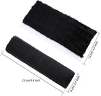 4 Pack Faux Sheepskin Car Seat Belt Pads Seatbelt Protector Soft Seat Belt Shoulder Strap Cover Comfort Harness Pad(Black, 9.9 Inch)