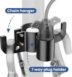 Aluminum Trailer Towing Chain Organizer with 7-Way Plug Holder- Heavy-Duty RV Tongue Jack Accessories