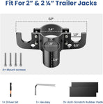 Aluminum Trailer Towing Chain Organizer with 7-Way Plug Holder- Heavy-Duty RV Tongue Jack Accessories