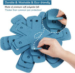 Pot Pan Protectors, Set of 12 and 4 Different Sizes, Larger & Thicker Cyan Pan Protector Pads, Pan Pot Separator Pads for Stacking and Protecting Your Cookware
