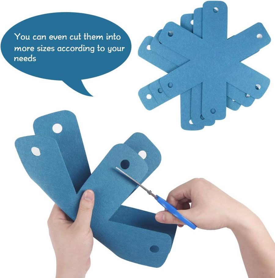 Pot Pan Protectors, Set of 12 and 4 Different Sizes, Larger & Thicker Cyan Pan Protector Pads, Pan Pot Separator Pads for Stacking and Protecting Your Cookware