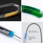 67" Flexible Drain Brush Set, Double Ended Long Hose Pipe Cleaner with 2 Pcs 8.2" Straw Cleaning Brushes, Nylon Tube Cleaner Tool for Refrigerator Defrost, Aquarium Filter, Sink Drain