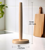 Wooden Paper Towel Holder Stand - Kitchen Paper Hanger Rack Bathroom Towel Roll Stand Organizer Simply Standing Countertop Paper Roll Holder, WPTH