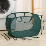 4 Pcs Collapsible Laundry Baskets, Opening Laundry Hamper, Foldable Laundry Basket, Dirty Clothes Basket for Clothes & Home Organization