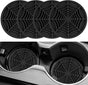 4PCS Spider Web Car Coasters for Cup Holders, Halloween Funny Non-Slip Silicone Insert Ornaments Coasters, Automotive Cupholder Goth Accessories for Men & Women(Black)