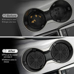 4PCS Spider Web Car Coasters for Cup Holders, Halloween Funny Non-Slip Silicone Insert Ornaments Coasters, Automotive Cupholder Goth Accessories for Men & Women(Black)