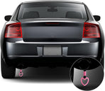 2 Pieces Heart Shaped Car Handle Straps Drift Charm Rear Bumper Warning Ring Decor Subway Bus Broken Heart Handle for Car Interior(Light Pink)