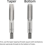 M10 X 1.5 Metric Hand Tap, Right Hand M10 X 1.5mm Threading Hand Tap 1Pair