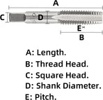 M10 X 1.5 Metric Hand Tap, Right Hand M10 X 1.5mm Threading Hand Tap 1Pair
