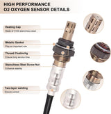 Oxygen O2 Sensor Upstream Downstream for Chry 300, for Dodge Challenger Charger Dakota Durango Grand Caravan Journey Neon Nitro, for Jeep Commander Grand Cherokee Wrangler JK 56028994AA, 56028994AB - Front View