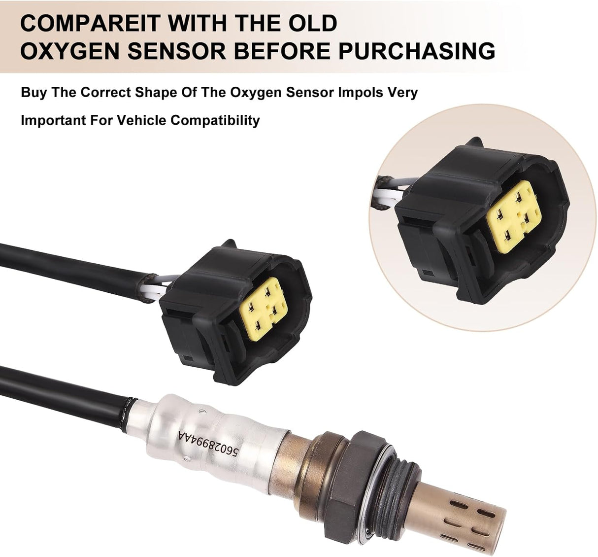 Oxygen O2 Sensor Upstream Downstream for Chry 300, for Dodge Challenger Charger Dakota Durango Grand Caravan Journey Neon Nitro, for Jeep Commander Grand Cherokee Wrangler JK 56028994AA, 56028994AB