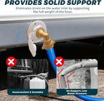 90-Degree Hose Elbow for RVs with Easy Grip Connector - 3/4" Solid Brass 90-Degree Hose Fitting Elbow for RV Water Hoses, Residential Outdoor Faucets, and More (2 Pack)