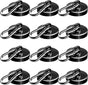 Carabiner Magnetic Hooks, 90LBS Strong Black Magnetic Hooks Heavy Duty with Swivel Carabiner Hook, Great for Hanging for Cruise, Garage, Kitchen, Refrigerator, Locker (12-Pack)