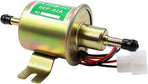 Electric Fuel Pump 12V Universal Low Pressure 12 Volt Transfer Inline Fuel Pump for Lawn Mower Carburetor Gas Diesel Engine 2.5-4psi HEP-02A