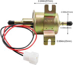 Electric Fuel Pump 12V Universal Low Pressure 12 Volt Transfer Inline Fuel Pump for Lawn Mower Carburetor Gas Diesel Engine 2.5-4psi HEP-02A